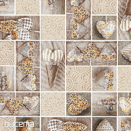 Tessuto decorativo LIDIA&#39;S HEART marrone