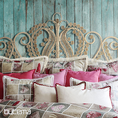 Tessuto decorativo SRDÍČKA LIDIA rosso