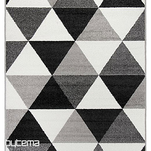 Tappeto in pezzi LOTTO triangoli nero/bianco