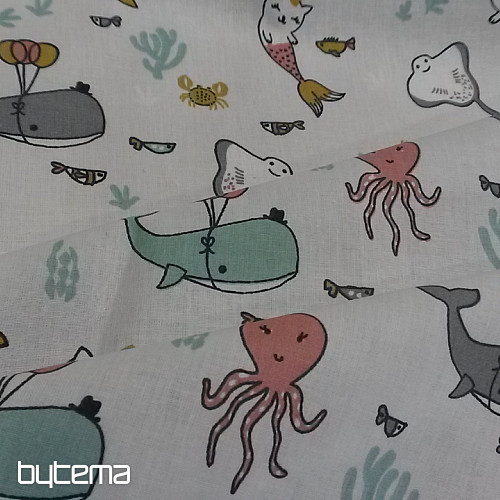 Tessuto di cotone MONDO DEL MARE