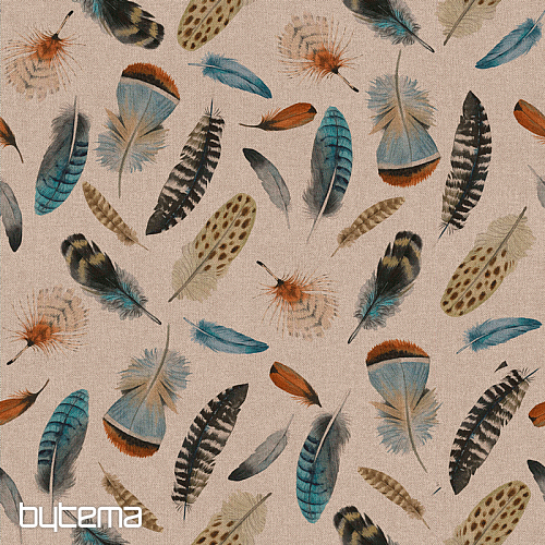 Tessuto decorativo OTONO FEATHERS 601 stampa digitale