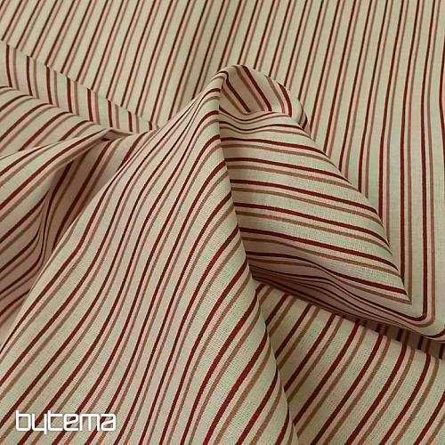 Tessuto in cotone STRIPE rosso-rosa