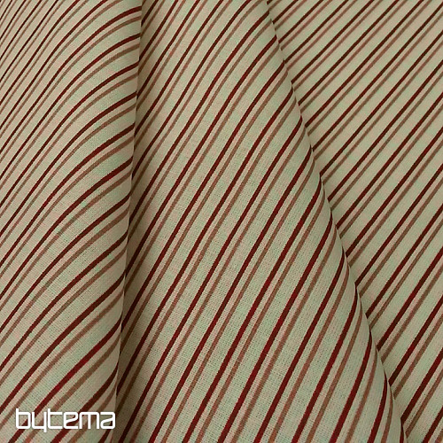 Tessuto in cotone STRIPE rosso-rosa