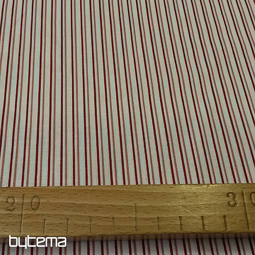 Tessuto in cotone STRIPE rosso-rosa
