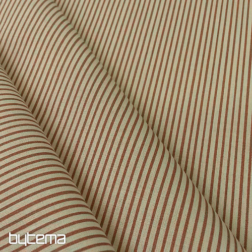 Tessuto di cotone STRIP rosa antico