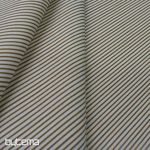 Tessuto di cotone STRIPE marrone