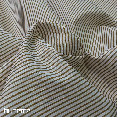 Tessuto di cotone STRIPE marrone