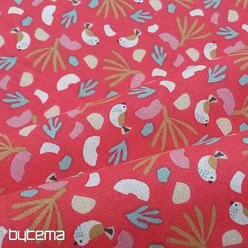 Tessuto di cotone LIPO UCCELLI