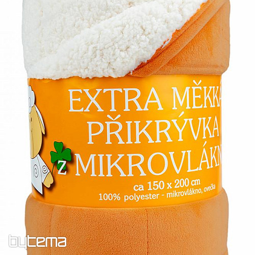 coperta in microfibra EXTRA SOFT PECORA punto St. cannella