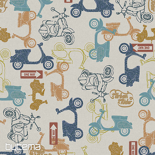 Tessuto decorativo per scooter VESPA, stampa digitale