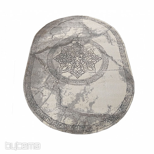 Tappeto moderno ovale VISTA BIANCO GRIGIO