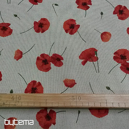 Tessuto decorativo papavero POPPY