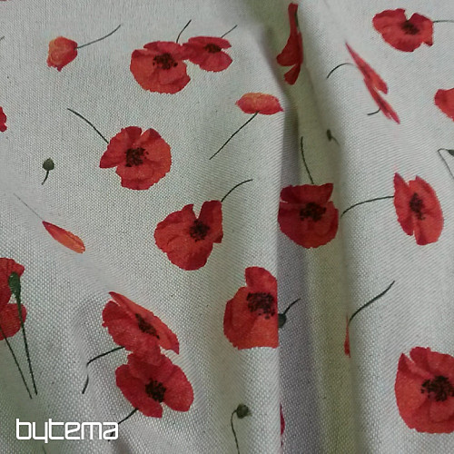 Tessuto decorativo papavero POPPY