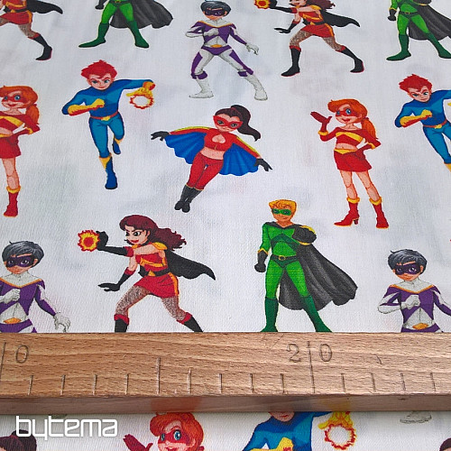 Raso di cotone per bambini ACTION HEROES digitale