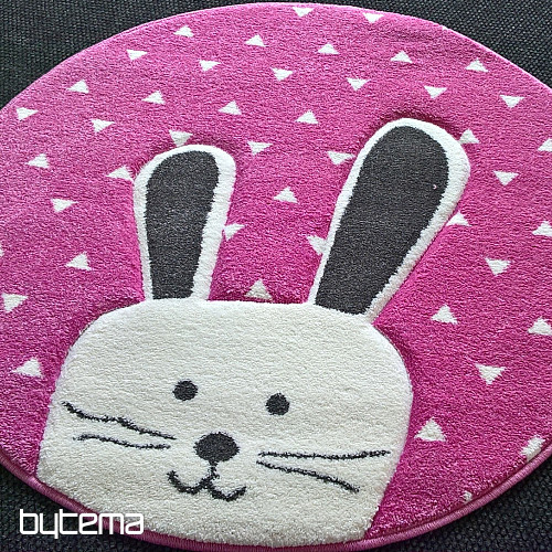 Tappeto per bambini PASTEL Bunny rosa
