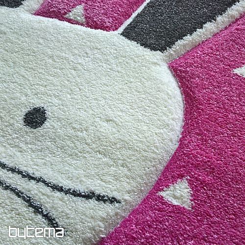 Tappeto rotondo per bambini PASTEL Bunny rosa