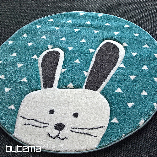 Tappeto per bambini PASTEL Coniglietto turchese