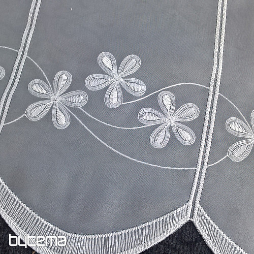 Tenda ricamata per vetrata 11667 fiori