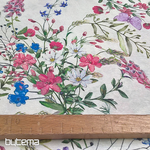 Tessuto decorativo MALVA PRATO FIORE